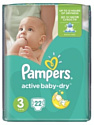 Pampers Active Baby-Dry 3 Midi (6-10 кг), 22 шт