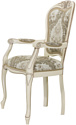 Castor Виконт кресло (молочный бук с коричневой патиной /ткань 03-140)