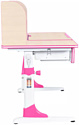 Anatomica Study-120 Lux + надстройка + органайзер + ящик с розовым креслом Бюрократ KD-2 (клен/розовый)