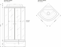 Метакам Classic V3 80x80x225 (матовое стекло)