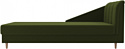 Лига диванов Астер 104518 (правый, микровельвет, зеленый)