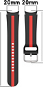 Rumi Sport Line силиконовый для Samsung Galaxy Watch4/5 (20 мм, серый/оранжевый)