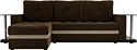 Craftmebel Атланта М угловой 2 стола (нпб, левый, коричневый вельвет)