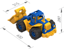 Нордпласт Трактор Богатырь с грейдером 99 (синий/желтый)