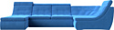 Лига диванов Холидей люкс 105580 (велюр, голубой)