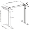 ErgoSmart Manual Desk Compact (черный/бетон)