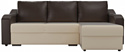 Лига диванов Монако 102852 (правый, экокожа, бежевый/коричневый)