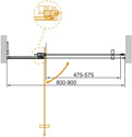 Cezares SLIDER-B-1-80/90-BR-NERO