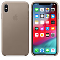 Apple Leather Case для iPhone XS Max Taupe