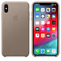 Apple Leather Case для iPhone XS Max Taupe