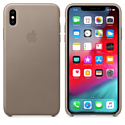 Apple Leather Case для iPhone XS Max Taupe
