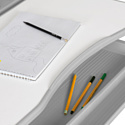 Anatomica Avgusta + стул + выдвижной ящик + подставка (белый/серый)