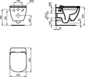 Ideal Standard Tesi Aquablade + кнопка Olias M2 (хром) S0079R0121AA