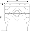 MarkaOne Тумба Angel 80П У67285 с умывальником Angel 80 Polytitan (белый)