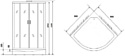 Niagara NG-7715GBK 90x90x210 (прозрачное стекло)