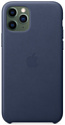 Apple Leather Case для iPhone 11 Pro Max (темно-синий)