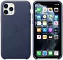 Apple Leather Case для iPhone 11 Pro Max (темно-синий)