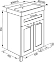 IDDIS Тумба New Sena 60 NSE60W2i95 с умывальником 0146000i28