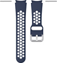 Rumi Sport N-style силиконовый для Samsung Galaxy Watch4/5 (20 мм, темно-синий/белый)