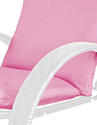 M-Group Фасоль 12370108 (белый ротанг/розовая подушка)