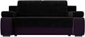 Лига диванов Денвер 115536 (велюр, черный/фиолетовый)