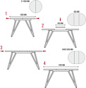 Millwood Женева 3 Л D100-140x100x76 (белый-металл белый)