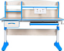 Anatomica Uniqa + надстройка + подставка для книг с голубым креслом Ragenta (клен/голубой)