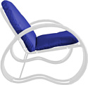 M-Group Фасоль 12370110 (белый ротанг/синяя подушка)
