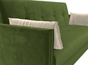 Лига диванов Лига-018 117859 (микровельвет зеленый/подушки бежевый)