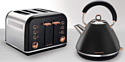 Morphy Richards Accents Rose Gold and Black Traditional Kettle 102104