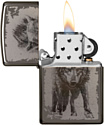 Zippo Wolf Design Black Ice 49073