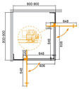 Cezares SLIDER-A-2-80/90-BR-Cr