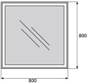 BelBagno  SPC-GRT-800-800-LED-BTN