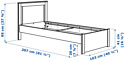 Ikea Сонгесанд 200x90 (белый, без основания) 303.725.55