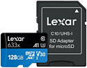 Lexar 633x microSDXC LSDMI128BB633A 128GB (с адаптером)