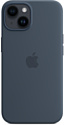 Apple MagSafe Silicone Case для iPhone 14 (синий шторм)