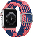Rumi Wick из плетеного нейлона для Apple Watch 42/44/45mm (розово-синий)