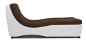 Divan Монреаль 89 см (рогожка/экокожа,в/э ППУ, коричневый/белый)