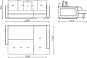 МинскМебель Антей угловой (комбинированный, правый, бежевый/черный)