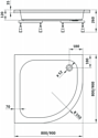 Deante Standard Plus II 90x90 KTU 031B