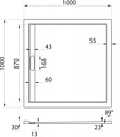 Cezares TRAY-AS-A-100-30-NERO 100x100