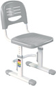 Anatomica Smart-10 Plus + стул + надстройка + выдвижной ящик с серым стулом Lux-01 (белый/серый)