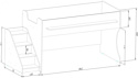 Капризун 12 Р444-2 с лестницей и ящиками (белый)