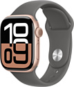 Apple Watch Series 10 42 мм (алюминиевый корпус, спортивный силиконовый ремешок S/M)