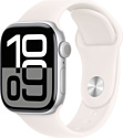 Apple Watch Series 10 42 мм (алюминиевый корпус, спортивный силиконовый ремешок S/M)