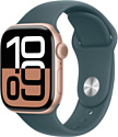 Apple Watch Series 10 42 мм (алюминиевый корпус, спортивный силиконовый ремешок S/M)