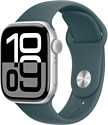 Apple Watch Series 10 42 мм (алюминиевый корпус, спортивный силиконовый ремешок S/M)