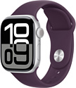 Apple Watch Series 10 42 мм (алюминиевый корпус, спортивный силиконовый ремешок S/M)
