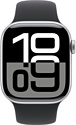 Apple Watch Series 10 42 мм (алюминиевый корпус, спортивный силиконовый ремешок S/M)