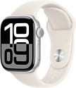 Apple Watch Series 10 42 мм (алюминиевый корпус, спортивный силиконовый ремешок S/M)